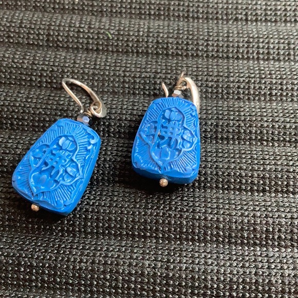 Indigo Blue Earrings - Picture 7 of 9